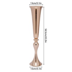 6 Pcs Versatile Vase Metal Wedding Centerpieces 22.2″ Height 56.5 cm Trump Vase
