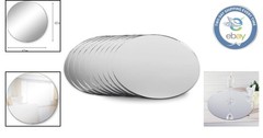 Pack of 10 Polished Round Mirrors – Perfect for Weddings and Crafts, 12″ Size
