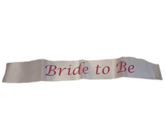 Bride To Be Sash – Wedding Bridal Shower Bachelorette Party Brides sash