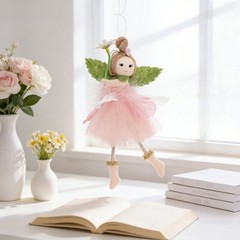 Easter Angel Ornament with Tulle Skirt for Walls Trees and Party Spaces