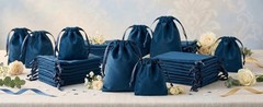 12pcs Black Velvet Drawstring Bags 3×4 inches Small Velvet Cloth Bags Jewelry