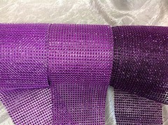 2.25″x10 Yards DIAMOND MESH WRAP ROLL SPARKLE RHINESTONE Crystal Ribbon