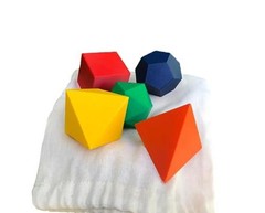 3D Printed Platonic Solids – Cube, Tetrahedron, Octahedron, Dodecahedron,