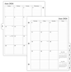 newestor 2026-2027 Monthly Planner Refill for 3 Ring Binder, Jun 2026 – Dec 2…