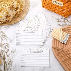 50 Pieces Gold Retirement Party Advice Cards 10 Pencils Supplies Decor