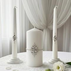 Magik Life Unity Candle Set – Wedding Ceremony Reception 6 Pillar Two 10 Taper