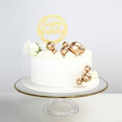 12 GOLD Faux Pearl Balls Cake Topper Picks Cupcake Decorations Wedding Party
