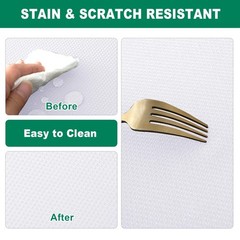 Biscaynebay Textured Fabric Round Tablecloths 108″, White Water Resistant Tab…