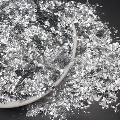 Sparkle Metallic Table Confetti, Mylar Foil Confetti Perfect for DIY Silver