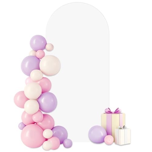 Arch Backdrop Cover, 6FT Spandex Fitted Wedding Arch Stand Covers 6 FT White