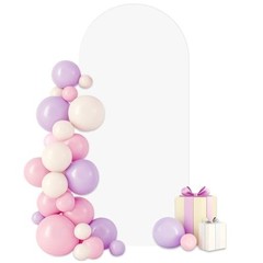 Arch Backdrop Cover, 6FT Spandex Fitted Wedding Arch Stand Covers 6 FT White