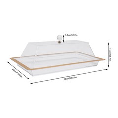 Acrylic Wedding Cake Display Plate Cookies Deserts Stand Serving Tray with Lid