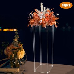10Pcs Clear Acrylic Flower Stand Set for Wedding Centerpieces