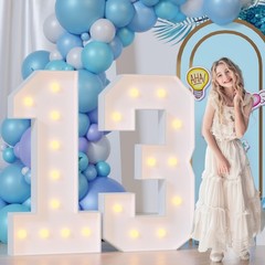 Light Up Numbers 4FT, Number 13 Light Up Sign Marquee Numbers 4 Feet Tall, La…
