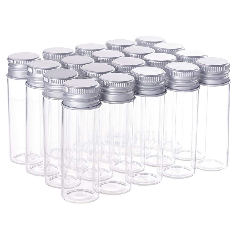 BENECREAT 20 Pack 15ml/0.5oz Glass Bottles Sample 15ml-0.86×2.75″, Clear