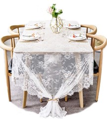 BOXAN 60×120 Inch Gorgeous White Lace 120″ x 60″ (Rectangular),