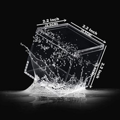 Small Acrylic Box with Lid Square Cube Transparent 2.2 x 2.2 x 2.2 Inch Clear