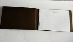 Guest Book Wedding Bridal Dark Brown Bow Lillian Rose 10”