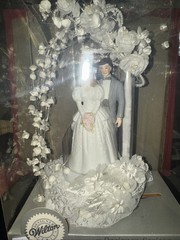 New Wilton Elegant Wedding Couple Caketop, white Designer Series By Ellen W