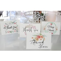 100 Floral All Occasions Thank You Cards with Envelopes Set 4×6 Invitation Note