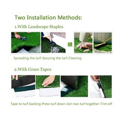 LITA Artificial Grass Turf Lawn-7 Feet x 15 Feet, 0.4″ Indoor Outdoor Rug Syn…