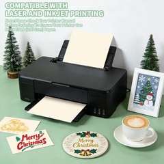 Cream Cardstock 8.5 X 11, 40 Sheets, Construction Paper, 75lb/ 200gsm, Card S…