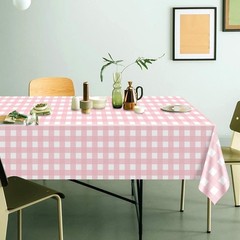 4 Pack Pink Gingham Tablecloths, Pink and White Checkered Tablecloths 86.6 x …