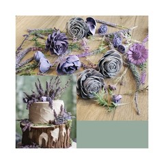 Lavender Wedding Cake Flower Topper Purple Sola Wood Wildflower Heather Decor