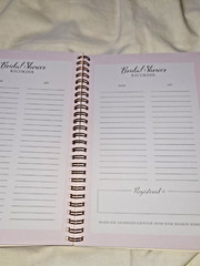 Pink Rose Gold WEDDING PLANNER organizer book journal engagement bridal shower