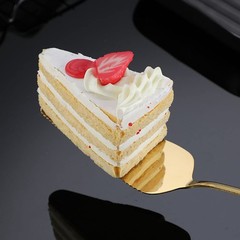 10 PCS Gold Cake Server Pie Holder Transfer Triangular Spade Serrated Edge