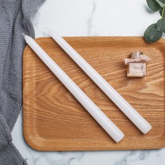 12 Pack White Taper Candles – 10 Inch Dripless, 12 Pack,