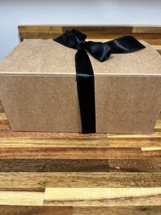 Corsage And Boutonierre Set Purple Black Accents White Rose/Lily In Gift Box