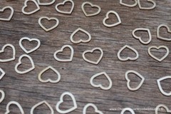 100 qty 5/8″ Blank Hollow Heart Light Wood Hearts Table Confetti Wooden Shape