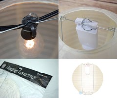 6″ White Round Paper Lantern, Even Ribbing, Hanging Decoration