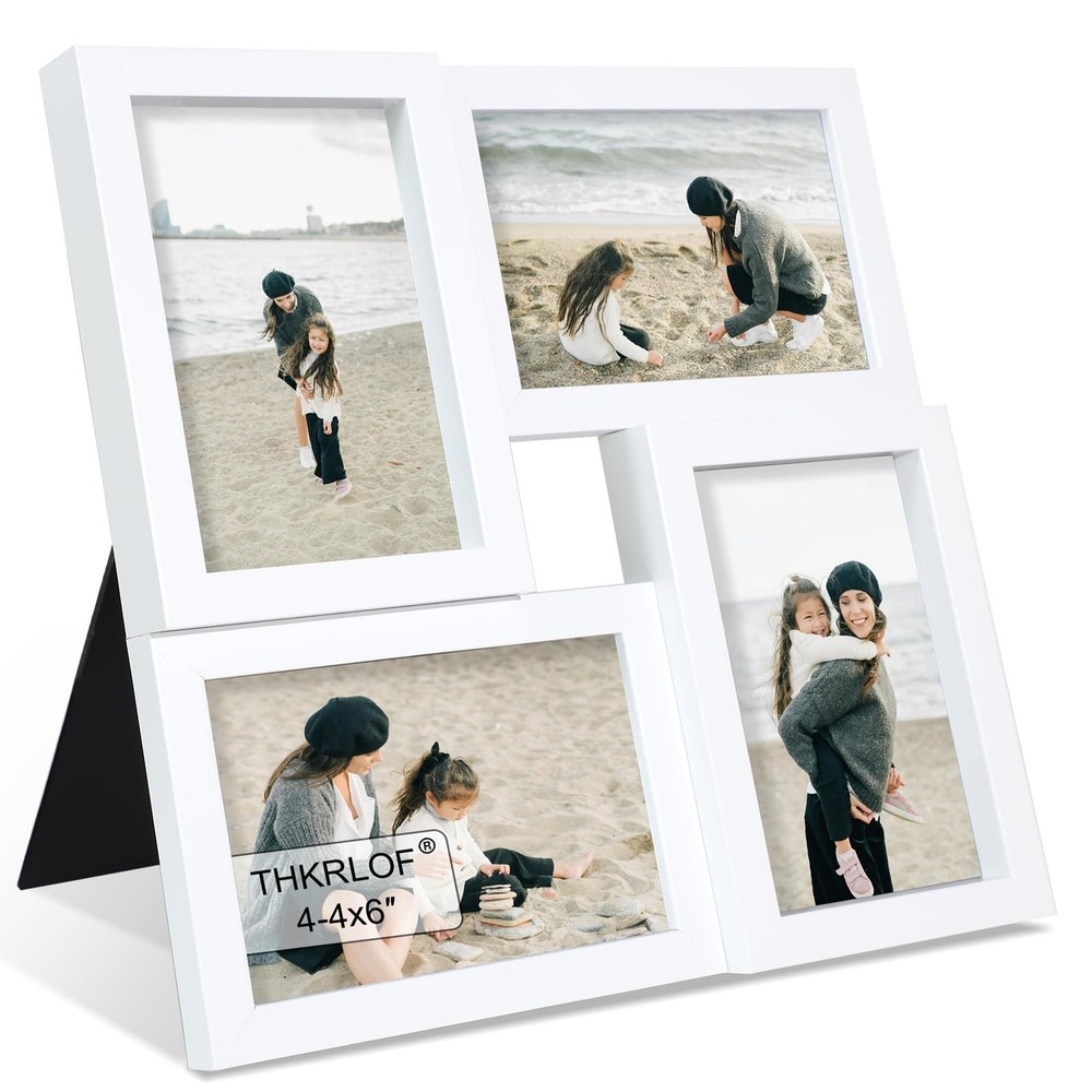 4×6 Picture Frames Collage 1 Pack, 4 Opening Multi Family Photo Collage Frame…