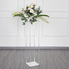 10 Pcs Acrylic Clear Vases for Wedding Centerpieces, 23.62In Tall Flower Stand,