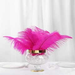 12 pcs 13-15″ long Fuchsia Genuine Ostrich FEATHERS Wedding Party Centerpieces