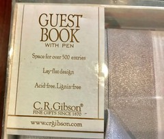 C.R. Gibson Guest Book w/Pen, 25 YEARS TOGETHER, 500 Names, 9 3/4″ x 7″, New NWT