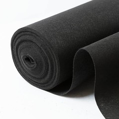 Elegant Black Aisle Runner Carpet – 24″ Wide x 50′ Long for Weddings & Events