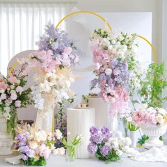 for Wedding Garden Decoration Backdrop Stand 7.2FT, 6.6FT, 6FT Golden Metal Arch
