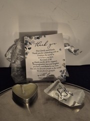 Lot Of 75 Wedding Favor Bags (1$/per) With Thank You Card And Heart Candle/Mint