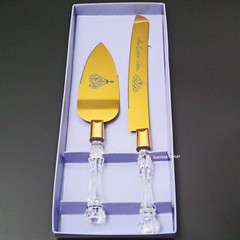 Quinceanera Cuchillos De Pastel Cake Knife Server Set Mis 15 Anos Gold