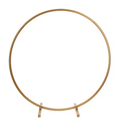 GOLD 24″ Round Metal FLORAL HOOP STANDING WREATH RING Party Events Decorations