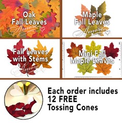 Silk Rose Petals 1200 Fall Leaves in Brown, Orange, Gold