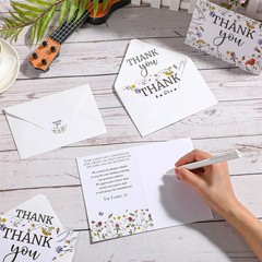 Marspark 25 Pack Sympathy Thank You Cards for Funeral with Envelopes Sticker …