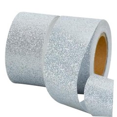 2-Rolls Silver Glitter Ribbon – Sparkling Shiny – 1-1/2 Inch Silver