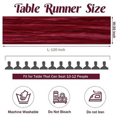 0FT Cheesecloth Table Runner Boho Gauze Fabric Table Runner Rustic 1 Burgundy