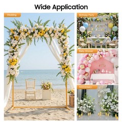 Wedding Arch Metal Rectangle Backdrop Stand Flower Balloon Frame Event 2m*1.5m