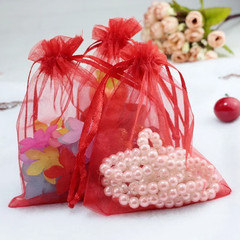 50/100Pcs White Sheer Organza Bags for Wedding Favor with Drawstring, Jewelry Po