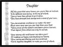 DAUGHTER 8×10 Matted Calligraphy from Both Parents